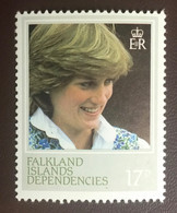 Falkland Islands Dependencies 1982 17p Diana Perf 13.5 SG109a MNH - Falkland Islands