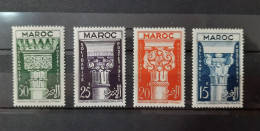 Maroc N° Yvert 315 à 318** De L'année 1952 MNH. - Neufs