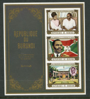 Burundi - 1970 - OCB BL41A - MNH ** - ND Imperf - Anniversary Republic Verjaardag Anniversaire President - Cv € 1,25 - Nuovi