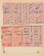 Egypt - 1943-4 - RARE - Lot, Vintage Various Lotteries - Sticked From Upper Side - Nuevos