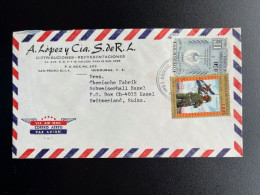 HONDURAS 1975 AIR MAIL LETTER SAN PEDRO SULA TO BASEL 17-02-1975 - Honduras