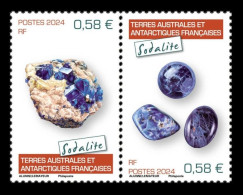 TAAF 2024 Mih. 1197/98 Minerals. Sodalite MNH ** - Nuovi