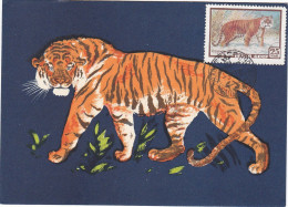 Carte Maximum Russie Russia 2179 Tigre Tiger - Cartes Maximum