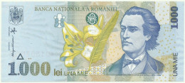 ROMANIA - 1.000 Lei - 1998 - Pick 106 - Unc. - Série 005D - Wmk: Large, Sloping BNR - 1000 - Rumänien
