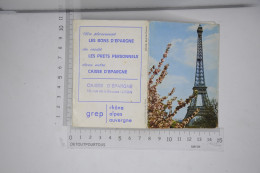 Mini Calendrier 1972 Caisse D'Epargne De Lyon GREP Rhone Alpes / Illustration Tour Eiffel - Small : 1971-80