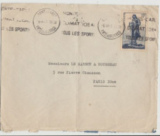 Monaco > 1950-1959 > N°351 Obl. COMMERCIALE S/lettre Voyagée -  - SEUL SUR LETTRE-6-VI-1951 Pour PARIS - Briefe U. Dokumente