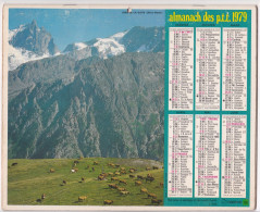 Almanach Des P.T.T.  1979 - Oisans La Gave (hautes Alpes) - Vallée étroite Lac Du Lavoir (autes Alpes) - Tamaño Grande : 1971-80
