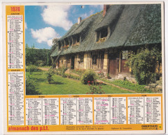 Almanach Des P.T.T.  1978 - Chaumière Normande (eure) - Hôtel De Ville De Calais (nord) - Groot Formaat: 1971-80