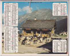 Almanach Des P.T.T.  1977 - Les Lindarets Près Morzine (haute Savoie) - Tamaño Grande : 1971-80