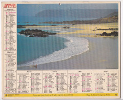 Almanach Des P.T.T.  1977 - Plage Du Vieux Bourg, Cap Fréhel - Martinique, Soleil Couchant à Fort De France - Tamaño Grande : 1971-80