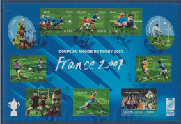 17ème Coupe Du Monde De Rugby En France 2007, BF 110 4063 4064 4065 4066 4067 4068 4069 4070 4071 4072 Oblitéré - Oblitérés