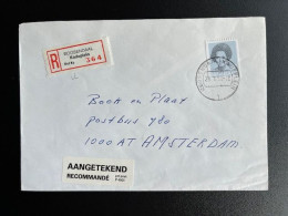 NETHERLANDS 1990 REGISTERED LETTER ROOSENDAAL KADEPLEIN TO AMSTERDAM 29-03-1990 NEDERLAND AANGETEKEND - Covers & Documents