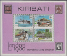 Kiribati Mi.Nr. Block 7 LONDON 1980, Schulschiff, Flughafen, Funker, Postamt  - Kiribati (1979-...)