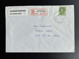 NETHERLANDS 1992 REGISTERED LETTER ROERMOND KAST. HORNSTRAAT TO 'S GRAVENHAGE 12-10-1992 NEDERLAND AANGETEKEND - Briefe U. Dokumente