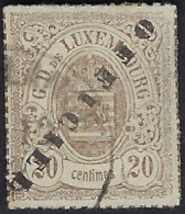 Luxembourg - Luxemburg - Timbre  Armoires  1878   20C.   °  Officiel  Renversé    Michel 5 IIA    VC. 575,- - 1859-1880 Stemmi