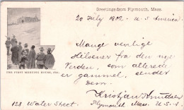 Greetings From Plymouth, Mass.  (sent To Sweden 1902) - Boston