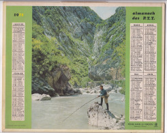 Almanach Des P.T.T  1971 - Pêche Dans Le Verdon - - Groot Formaat: 1971-80