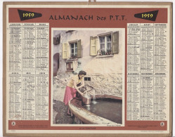 Almanach Des P.T.T  1959 - à La Fontaine - Tamaño Grande : 1941-60