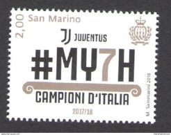 2018 San Marino Juventus Campioni D'Italia 2017/2018 1 Valore MNH** - Blocks & Sheetlets