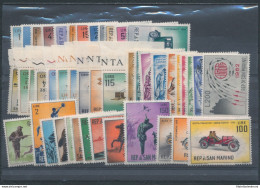 1962 San Marino Annata Completa , Francobolli Nuovi , 46 Valori + 1 Foglietto Eu - Volledig Jaar