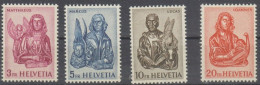 RELIGION EVANGELISTEN EVANGELISTS  ÉVANGÉLISTES SWITZERLAND SCHWEIZ SUISSE HELVETIA 1961 MNH MI 738-741 Yv YT 660C-660F - Cristianismo