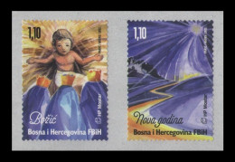 Bosnia And Herzegovina (Croatian) 2023 Mih. 645/46 Christmas And New Year (self-adhesive) MNH ** - Bosnie-Herzegovine