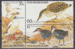 Kokos-Inseln Mi.Nr. Zdr.137-39 Vögel  - Cocos (Keeling) Islands