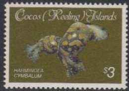 Kokos-Inseln Mi.Nr. 155 Freim. Muscheln+Schnecken, Harminoea Cymballum (3) - Kokosinseln (Keeling Islands)
