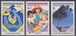 Kokos-Inseln Mi.Nr. 180-82 Weihnachten 1987 (3 Werte) - Kokosinseln (Keeling Islands)