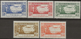 Togo, Poste Aérienne N°1/5*, La Série Complète (ref.2) - Unused Stamps