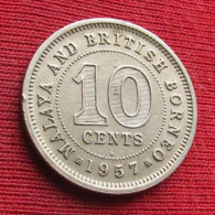 Malaya And British Borneo 10 Cents 1957 H W ºº - Malasia
