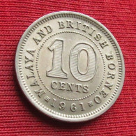 Malaya And British Borneo 10 Cents 1961  W ºº - Malasia