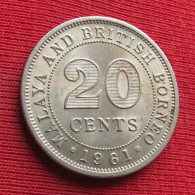 Malaya And British Borneo 20 Cents 1961  W ºº - Malaysia