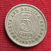 Malaya And British Borneo 5 Cents 1957 H W ºº - Malesia