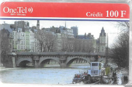 CARTE-PREPAYEE-100F-ONE.TEL-PARIS-PONT NEUF-NSB- TB E- - Sonstige & Ohne Zuordnung