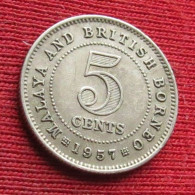Malaya And British Borneo 5 Cents 1957  W ºº - Malasia