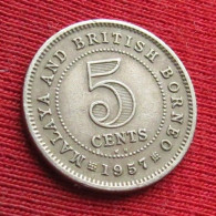 Malaya And British Borneo 5 Cents 1957 KN W ºº - Malaysie