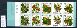 Suède   N° 975/9 Xx  (x2)  (carnet C 975)     Baies Sauvages - Unused Stamps