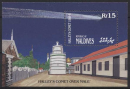 Malediven 1986 Halleyscher Komet Block 116 Postfrisch (C97932) - Malediven (1965-...)