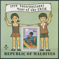 Malediven 1979 Jahr Des Kindes: Kind Mit Eisenbahn Block 57 Postfrisch (C6960) - Malediven (1965-...)