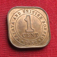 Malaya And British Borneo 1 Cent 1957 #2 W ºº - Malasia
