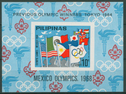 Philippinen 1968 Olympische Sommerspiele Mexiko Block IV Postfrisch (C98109) - Filipinas