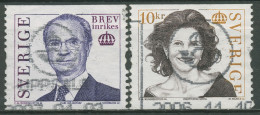 Schweden 2005 König Carl XVI. Gustav & Königin Silvia 2457/58 Gestempelt - Used Stamps