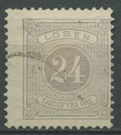 Schweden 1877 Portomarken Ziffernzeichnung Inschrift LÖSEN P 7 B B Gestempelt - Impuestos