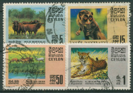 Sri Lanka 1970 Wildtiere Wasserbüffel Axishirsch Leopard 395/98 Gestempelt - Sri Lanka (Ceylon) (1948-...)