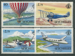 Seychellen 1983 200 Jahre Luftfahrt Ballon Flugzeug 535/38 Postfrisch - Seychelles (1976-...)