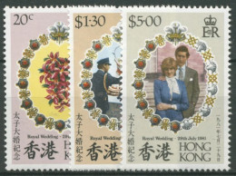 Hongkong 1981 Hochzeit Prinz Charles Und Lady Diana Spencer 372/74 Postfrisch - Neufs