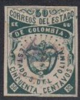 Kolumbien (Tolima) Mi.Nr. 5 Freim. Wappen Und Kondor (50) - Colombia