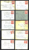 10 Enveloppes Format Carte De Visite Avec Timbre Seul  C.O.B. N° 925. - Storia Postale