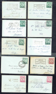 10 Enveloppes Format Carte De Visite Avec Timbre Seul  C.O.B. N° 925, 1066 (07 EA) Et 1067 (02 EA). - Briefe U. Dokumente